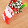 San Tokra 12Pcs Christmas Socks Decoration Snowflake Tableware Holders, Candy Pouch Bag Knife Spoon Fork Bag Mini Christmas Stockings for Xmas Decorations Dinner Table Ornaments