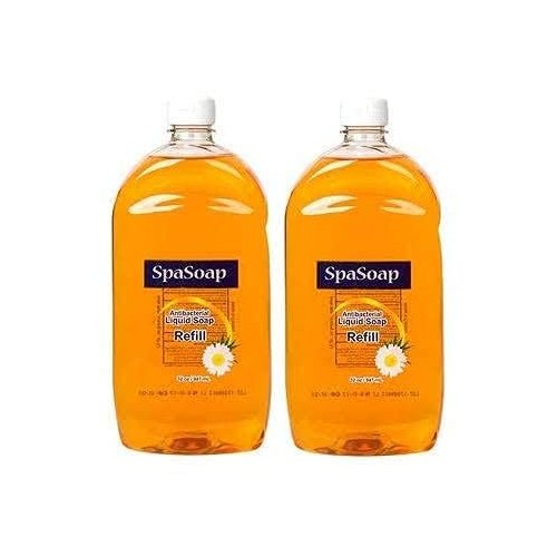 12 Count Case of Spa Soap Antibacterial Liquid Hand Soap 32 Oz Refill Bottles