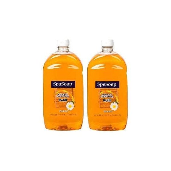 12 Count Case of Spa Soap Antibacterial Liquid Hand Soap 32 Oz Refill Bottles