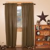 VHC Brands Tea Cabin Rustic 84"x40" Green Plaid Panel Pair Rod Pocket Cotton Tie Back(s) Window Curtains