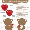 Hungdao Stuffed Animal with Voice Recorder, 60 Seconds Sound Module, 16 Inch Soft Plush Bear, Recordable Heart for Boys Girls (Dark Brown)