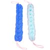 Long Stretch Back Sponge with Rope Handles Back Scrubber Bath Shower Mesh Sponge Exfoliating Body Scrub Stretch Braided Loofah for Men and Women(2-Pack,Blue Green)