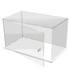 IDAFSA Clear Acrylic Display Case,Display Box Stand with White Base,with Door, Dustproof Protection Showcase for Collectibles Memorabilia Figurines ,12 Size Options(6x6x6 inch; 15x15x15cm)