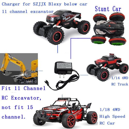 Blomiky 1 Pack DC 6V 200mA AC 110V US Adapter Charger for 6V AA 700mAH 800mAH 2200mAH Ni-CD Ni-Mh Battery 1:18 Scale Stunt RC Speed Buggy Car Amphibious Stunt RC Cars GS02 Charger 1