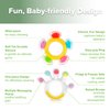 Haakaa Silicone Teether Combo - Baby Freezer Teething Toy - Soft Cold Teether - Soothe Teething Pain & Itching Gums - Perfect Size - Palm & Ferris Wheel Shape for 3M+ Babies BPA Free - 2 pk