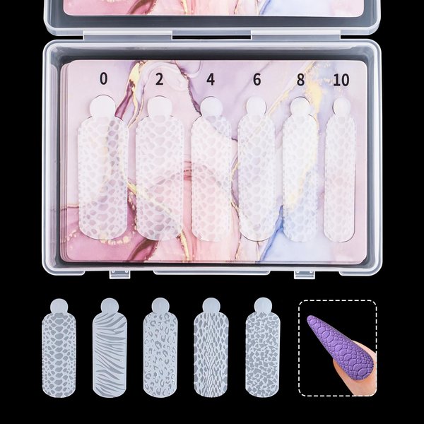 NMKL38 60Pcs Dual Forms Nails Touch Crystals Silicone Molds Forms for Creating Relief Design on Nails Reusable Silicone Forms Universal