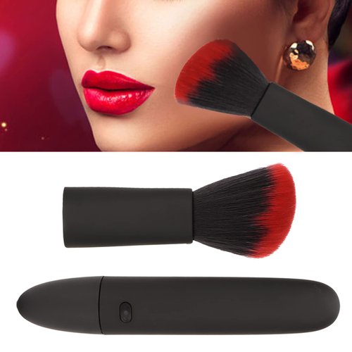 Electric Makeup Brush 10 Gears Rechargeable Multifunctional Waterproof Blush Brush Face Brush Comfortable Soft for Home Travel Makeup