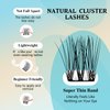 Mayhug Lash Clusters Eyelash Clusters 96 Pcs Individual Lashes D Curl, 0.05 Super Thin Band DIY Cluster Eyelash Extensions, Wispy Lash Clusters Mix 8-16 False Eyelashes Natural Look (MUGGY)