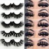 Lashes Eyelashes Long False Faux Mink Look Like Lash Extensions D Curl Wholesale Dramatic 3D 25mm-30mm Wispy Fluffy Strips Fake Eyelash Bulk Amazing For Women (5 Pairs 30mm set2)