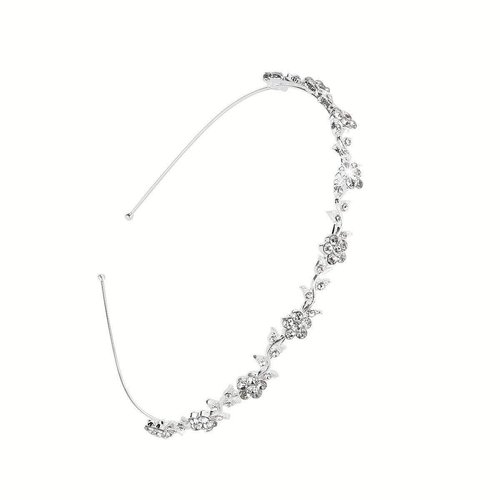 SUWOW Bridal Headband Bridal Headpieces for Wedding Crystal Headband Stylish Rhinestones Princess Crown Flower Leaf Tiara Headband Wedding Tiaras for Bride Prom Headband for Women Girl Adult Kids