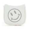 Smile Face Golf High-MOI Mallet Putter Headcover, Heel Shaft, White, Head Cover