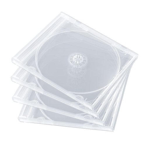 Maxtek Shatter Proof PP Jewel Case, 10.4 mm Standard Single Disc Clear CD Jewel Case with Clear Tray, 10 Pieces Pack.