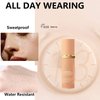 Bio Foundation 4 in 1 Light Spectrum, Color Changing Full Coverage Concealer Foundation, SPF50+ Long-Wearing & Waterproof for Sport, Dancing, Outside-30ML
