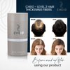 Cheio - Hair Thickening Fibers - 30g - Level 2 (Light Brown) - Keratin Fibers for Bald Spots & Thinning Hair for Men and Women - Covers Spots in Seconds - Quick Solution for Hair Loss