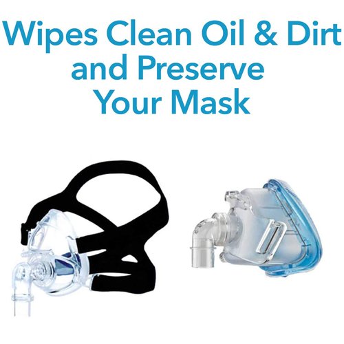 CAREX CPAP Mask Wipes - 62 Count of Citrus Scented CPAP Wipes for CPAP Masks