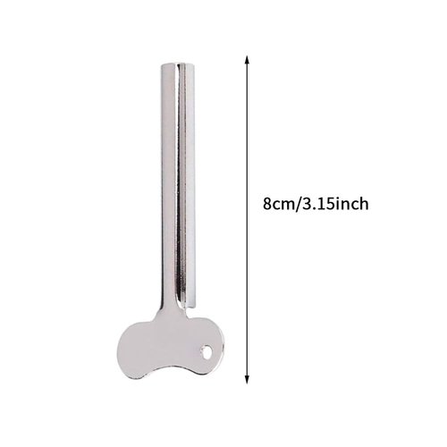 Xiaokeis 2 Pcs Toothpaste Squeezer, Stainless Steel Toothpaste Tube Squeezer, Key Cream Tube Squeezing Paint Squeezer Tube Squeezer Tool, Money Saving Bathroom Tools(Silver)