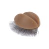 3 Pairs Replaced Eyelids Silicone Double Eyelashes Replacement Eyelids for Mannequin Head Practice Removable Eyelids with Double Layer Eyelashes Eyelash Extension Practice Eyelid (Brown)