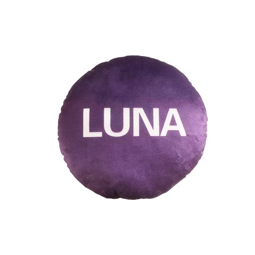 Terra Luna Pillow - Round Stuffed Plush Crypto Pillow by BlockCraft.Shop Luna Plush Pillow