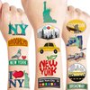 New York City Temporary Tattoos NYC Theme Birthday Party Decorations Favors Supplies Decor 80 PCS Cute Cityscape Tattoo Stickers Christmas Gifts for Boys Girls Kids Classroom School Prizes Carnival