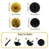 Recosis Black and Gold Decorations, Paper Pompoms Fan for Graduation Birthday Wedding Prom Night New Years Black and Gold Party Decorations