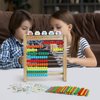 AISHUN Abacus Toys for Kids, Math Toy with Number Cards 1-100 Counting Sticks,Ruler,Alphabets,Colorful Educational Learning Toys for Homeschool Supplies,Counting Skills, for 3+ Years Old