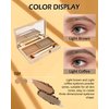 Eyebrow Powder Kit-2 Color Tinted Eye Brow Powder Palette,Waterproof Longlasting Light Brown/Coffee Blonde Brow Filler,Professional Brow Contour Makeup for Women with Mirror Brow Brush & Razor-Set02