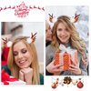 Macute Christmas Deer Antlers Headbands Christmas Hair Band Headdress Brown Deer Antlers Hair Hoop Christmas Hair Accessories for Women Holiday Party Costume Headwear 1PCS (brown antler, universal)