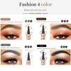 Eyebrow Pencil, Microblading Eyebrow with 4-Fork Tip Magic Brow Tattoo Pencil for Women, Waterproof, Long Lasting Eyebrow Makeup (Light coffee)