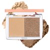 WALULAN 2 Colors Eyeshadow Palette, Glitter Shimmer Eyeshadow Palette, Earth Color Matte Toned Powder Eyeshadow Palette, Natural Makeup, Long-Lasting Waterproof