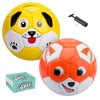 INPODAK 2 Pack Toddler Soccer Ball Size 2 Cartoon Balls for Kids 2 3 4 5 6 with Pump, Mesh Bag and Gift Box for Birthdays, Christmas, and Parties