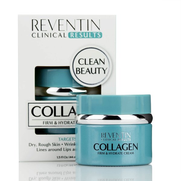 Reventin Firm & Hydrate Collagen Face Cream Targets Wrinkles, Fine Lines, & Dry Skin, Anti Aging Facial Moisturizer Collagen Lotion W/Peptides, Vitamin E, & Aloe Vera For Women & Men, 1.5 Fl Oz