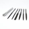 Excel Blades Hardened Alloy Strength Steel - Mini Needle File Set Includes Flat, Flat Warding, Square, Triangular, Round, and Half-Round File With American Made Aluminum Handle