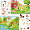 24 Sheets Farm Animals Stickers Party Favors Waterproof Stickers for Kids Animal Cute Stickers Wall Decal Self Adhesive Sticker for Farm Theme Party Decor
