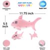 DolliBu Baby Soft Plush Pink Shark Toy - Stuffed Animal Shark Plush for Boys and Girls, Sea Animal Toys and Shark Gifts for Kids, Teens and Adults, Ocean Stuffed Animal Plush Toy Shark - 12 Inches