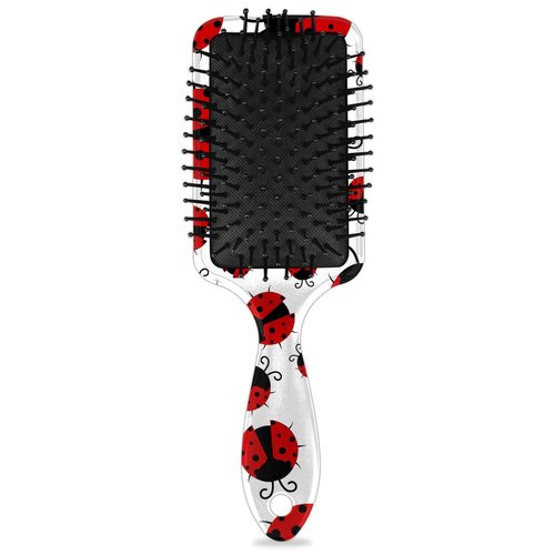 Coccinella Septempunctata Paddle Brush for Blow Dryiny, Air Cushion Comb, Paddle Hair Brush for Thick Curly Thin Thick Long Short Hairs