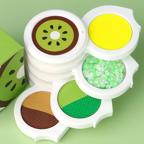 Bowitzki Water Activated Eyeliner Palette With Glitter Smudge proof Face Paint Makeup Kit-Fruit Series (Kiwi)