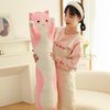 WUYU Lovely Plush Cat Doll Cute Cartoon Soft Stuffed Kitten Pillow Long Throw Sleeping Pillow Doll Toy Gift for Kids Girlfriend Multiple Size (Pink,50cm/19.6in)