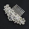 Brihasory Crystal Bride Wedding Hair Comb Rhinestone Bridal Hair Accessories Party Prom Head Pieces Flower Hair Sides Elegant Hair Clips for Women and Girls Bridesmaids Gifts