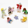 PUCKWAY Lovely Happy Dollhouse Dolls Family Set of 8 Wooden Figures for Children House Pretend Gift