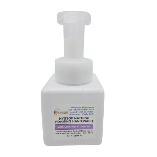 BIBLE N Beautyoils Cleanse Me With Hyssop Natural Foaming Hand Wash, Eco-Friendly, Vegan Foaming Hand Soap for Gentle (Lavender & Jasmine)