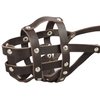 Real Leather Dog Basket Muzzle #104 Brown - Amstaff (Circumference 11.8", Snout Length 3")