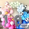 Checkered Number 4 Balloons 40 Inch Giant Race Car Checkered 4 Balloons for Racing Car Checkered 4th Birthday Party Supplies