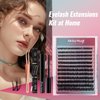 Mayhug Lash Extension Kit 144 Pcs, 3D Lash Clusters 8-18/D Curl Wispy Lash Clusters with 10ml Bond and Seal Waterproof, 5ml Lash Remover, Lash Tweezers Eyelash Extensions Kit at Home (Prism Kit)