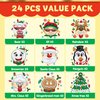 JOYIN 24 Pcs Christmas Make-a-face Stickers, Make Your Own Characters Mix and Match Sticker Sheets with Christmas Elf, Santa Santa, Snowman, Penguin, and Polar Bear Kids Party Favor Supplies Craft