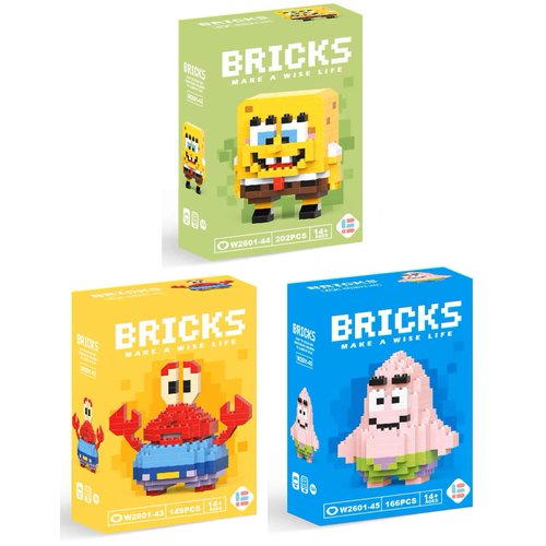 Yummy Baby Products Micro Mini Building Blocks Anime Character Set (500+ Pieces), Ages +14, Toys Gifts for Kids and Adults (3 Pack) (Set 21)