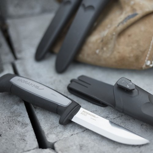 Morakniv Craftline Robust Fixed-Blade Knife with Carbon Steel Blade and Combi-Sheath, 3.6 Inch