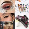 2752 Pcs Self Adhesive Rhinestones for Makeup 16 Sheets 16 Colors Eye Nail Gems Face Jewels Stick on, DIY Craft Nail Art Makeup hair Rave Festival Accessories Costume for Women