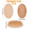 Bamboo Hair Brush No Handle Design Mini Hair Brush Hair Massager Scalp Bamboo Comb Bamboo Mini Brush for Hair Growth