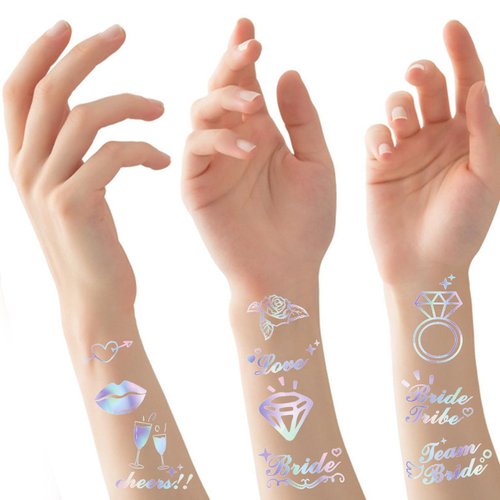 Bride Tribe Metallic Tattoos | Bachelorette Party Decorations, Bridesmaid Favor
