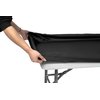 Shamrock Home Polyester 4ft Fitted Tablecloth Elastic Rectangle Table Cover, Table Cloth, Fitted Table Covers for 4 Foot Tables, Picnic Table Cover Indoor Outdoor, Washable 48x24 inch, Black
